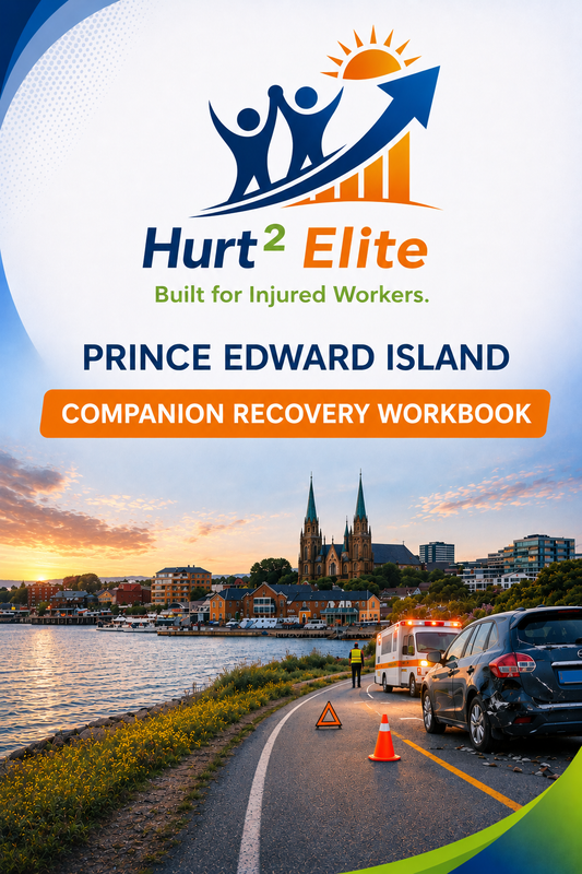 Cover of the Prince Edward Island MVA Companion Guide by Hurt Square, a PEI car accident claim and recovery guide.