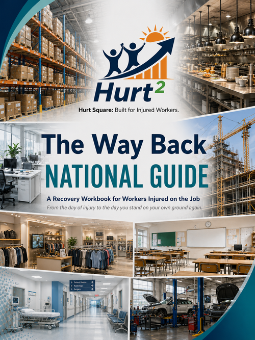 Cover of The Way Back National Recovery Guide by Hurt Square, a Canadian workplace injury claim and recovery guide for use in any province.