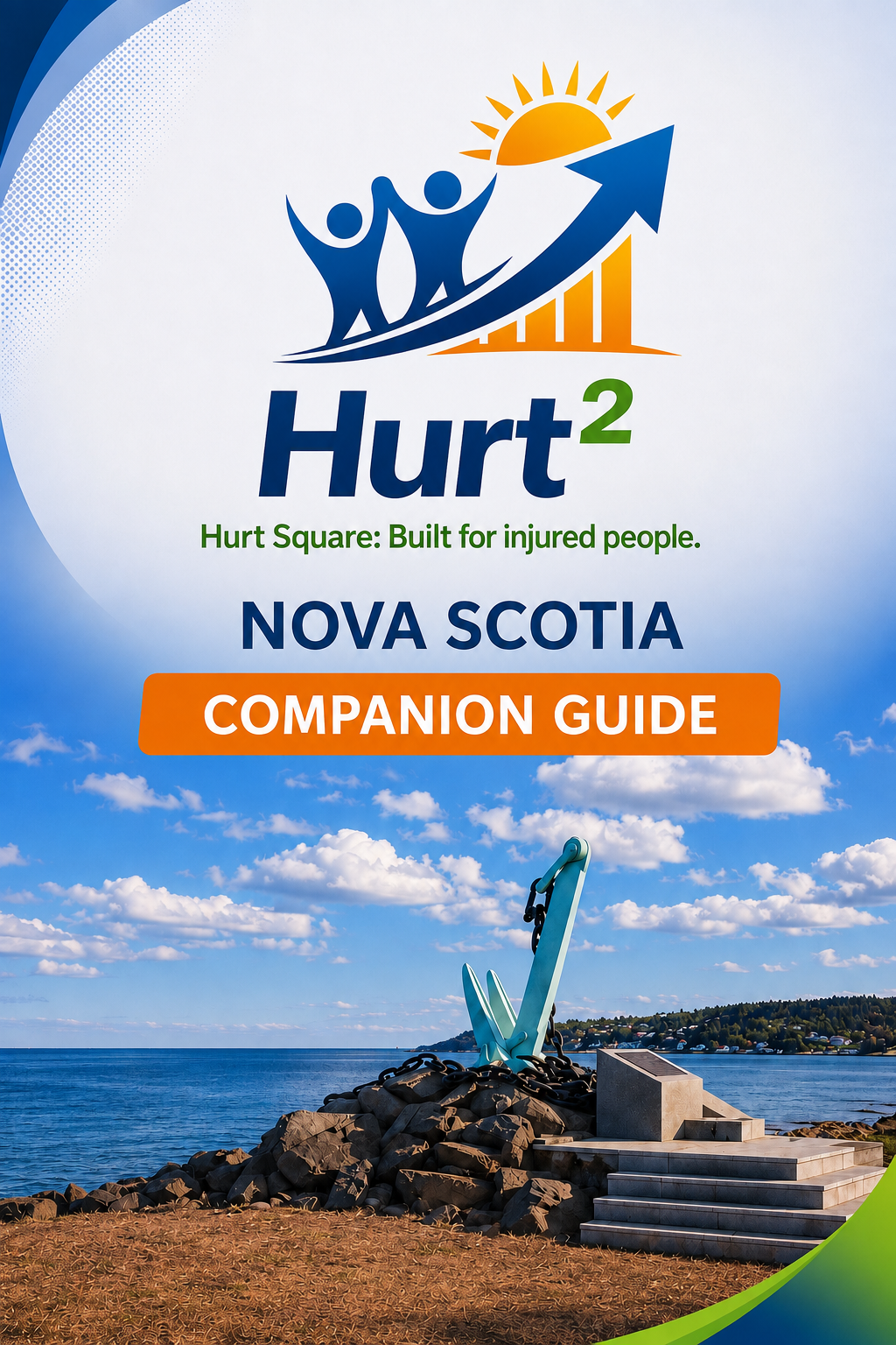Cover of the Nova Scotia MVA Companion Guide by Hurt Square, a fillable car accident claim and recovery guide for Nova Scotia.