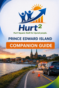 Cover of the Prince Edward Island MVA Companion Guide by Hurt Square, a fillable car accident claim and recovery guide for Prince Edward Island.