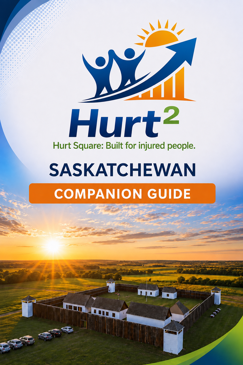 Cover of the Saskatchewan MVA Companion Guide by Hurt Square, a fillable car accident claim and recovery guide for Saskatchewan.