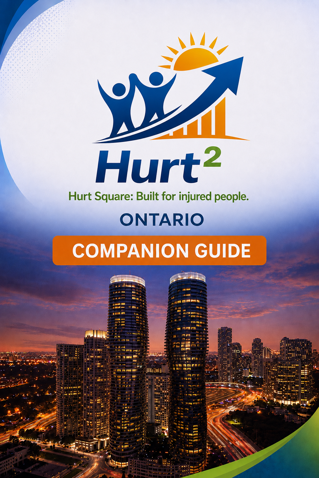 Cover of the Ontario MVA Companion Guide by Hurt Square, a fillable car accident claim and recovery guide for Ontario.