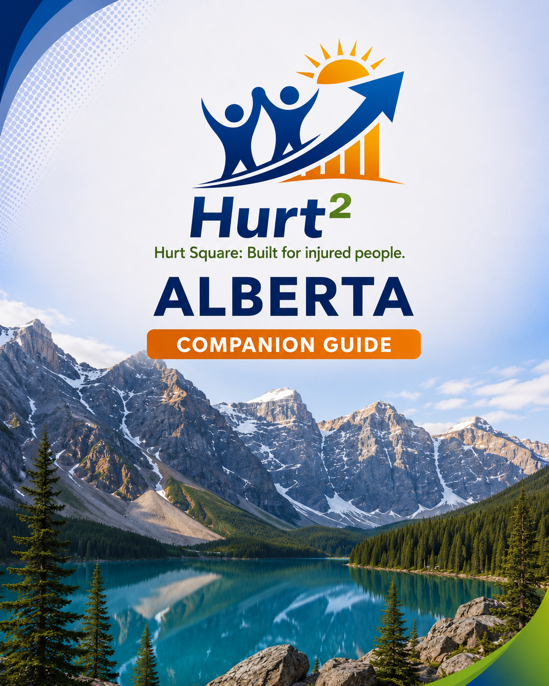 Cover of the Alberta MVA Companion Guide by Hurt Square, a fillable car accident claim and recovery guide for Alberta.