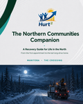 Cover of the Manitoba Northern Companion Guide by Hurt Square, The Crossing edition, a fillable medical travel log for northern Manitoba workplace injury claims.