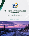 Cover of the Quebec Northern Companion Guide by Hurt Square, The Crossing edition, a fillable medical travel log for northern Quebec workplace injury claims.