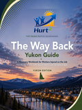 Cover of the Yukon Workplace Injury Companion Guide by Hurt Square, a fillable workplace injury claim and recovery guide for Yukon workers.