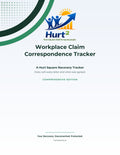 Cover of the Workplace Claim Correspondence Tracker by Hurt Square, a fillable log of every call and decision from your board.