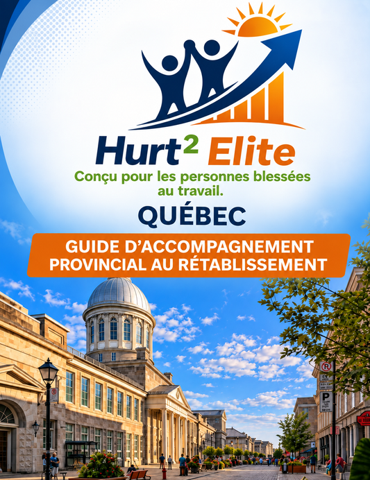 Couverture du Guide d'accompagnement SAAQ, accident de la route au Québec, Hurt Square, un guide remplissable pour votre réclamation.
