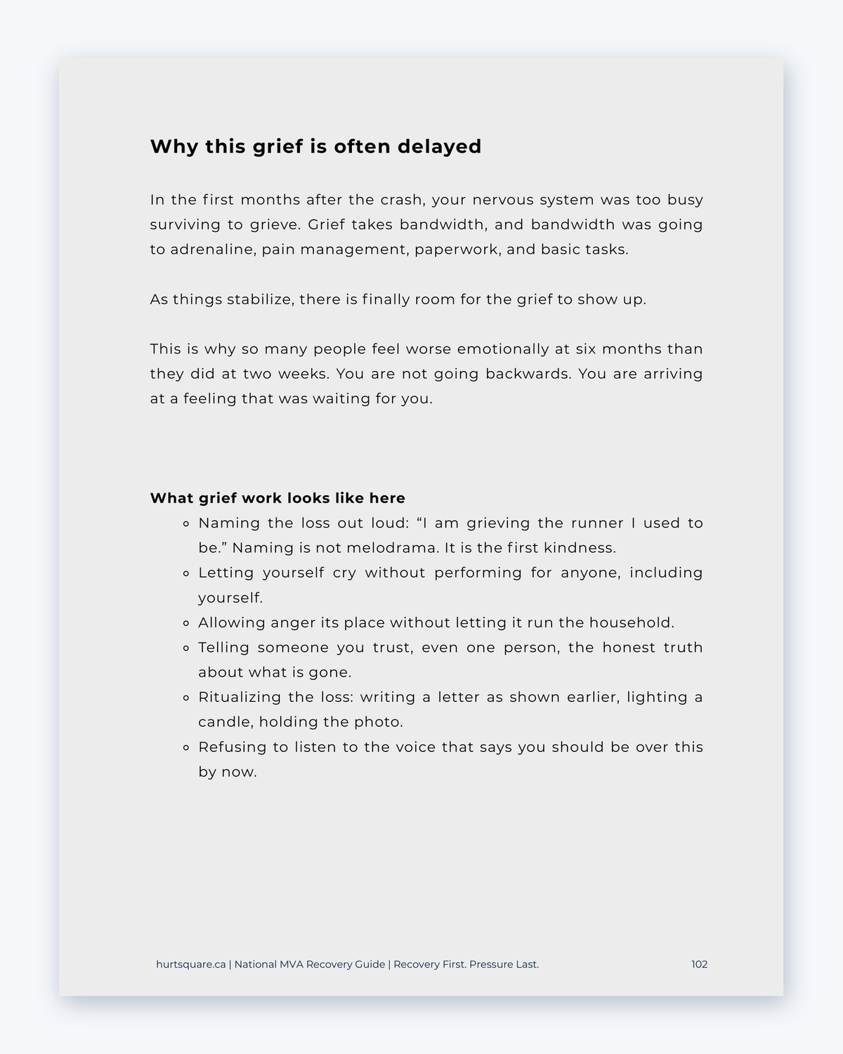 Inside the National MVA Recovery Guide by Hurt Square: Why This Grief Is Often Delayed, and what grief work looks like after a crash.