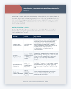 Inside the New Brunswick MVA Companion Guide by Hurt Square: Section B, Your No-Fault Accident Benefits, a plain-language guide to the benefits you may claim.