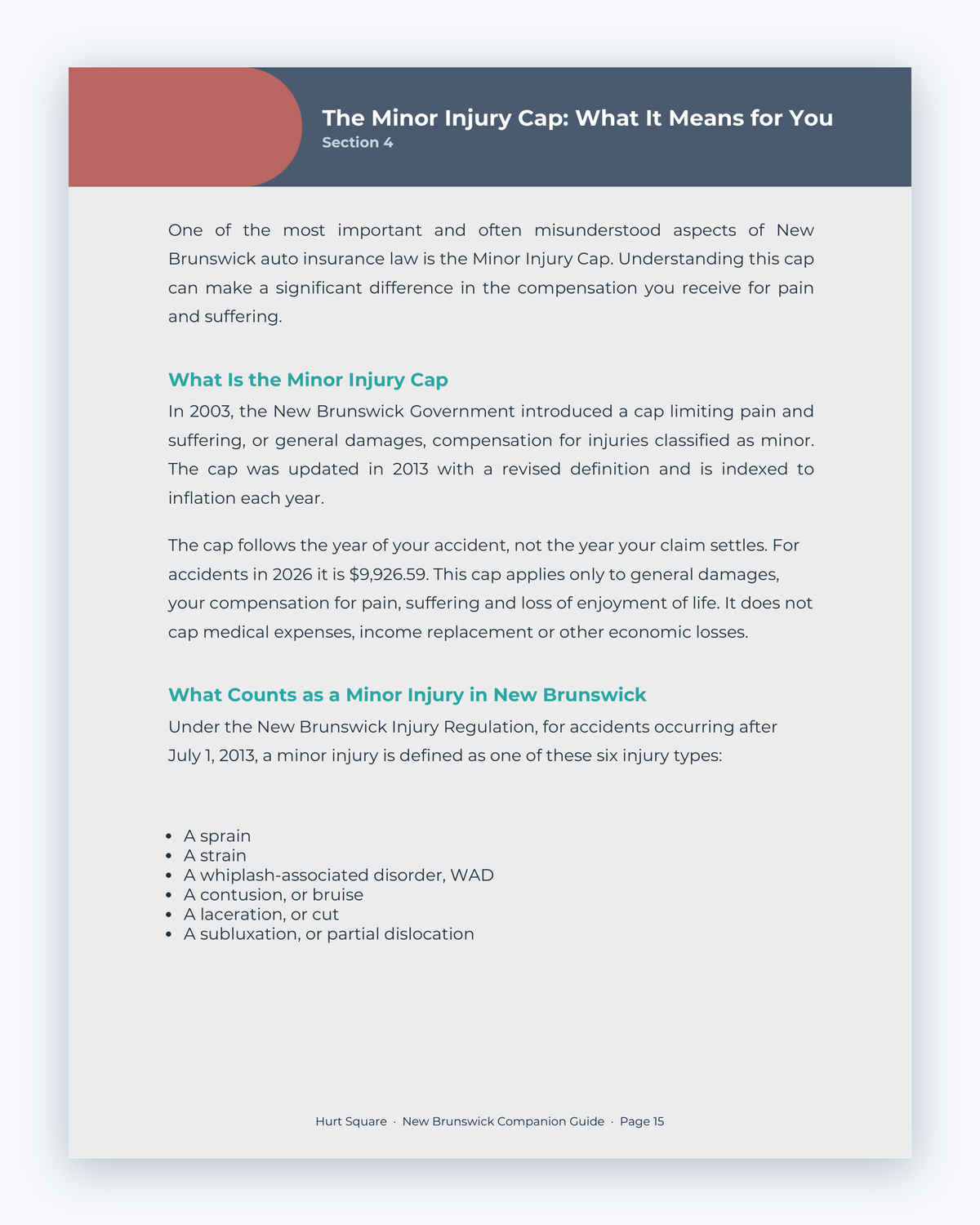 Inside the New Brunswick MVA Companion Guide by Hurt Square: The Minor Injury Cap and What It Means for You, a plain-language guide to the benefits you may claim.