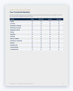 Inside the Nova Scotia Workplace Injury Companion Guide by Hurt Square: Your Functional Baseline, a fillable page for keeping your own record.