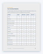 Inside the Yukon Workplace Injury Companion Guide by Hurt Square: Your Functional Baseline, a fillable page for keeping your own record.